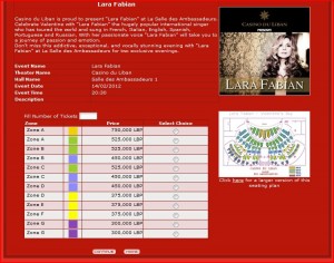 Lara Fabian prix billets